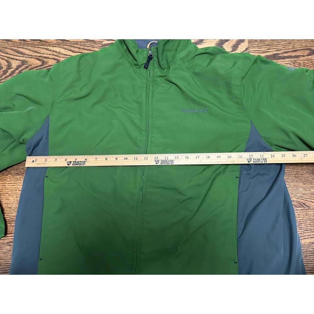 Timberland Weathergear Men's Jacket Size XXL Green Hooded Full Zip Fleece‎ Lined - Picture 4 of 12